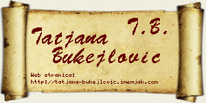 Tatjana Bukejlović vizit kartica